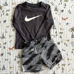 Nike Longsleeve and Shorts Athletic Bundle